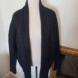 Dark Navy Blue Gap Marled Cardigan Sweater